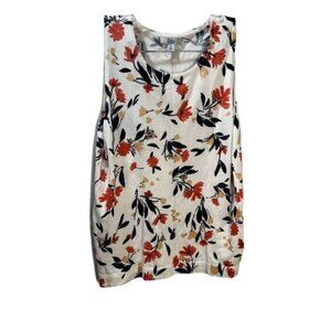 Women's Croft & Barrow Floral Sleeveless Top‎ Medium